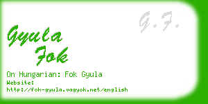 gyula fok business card